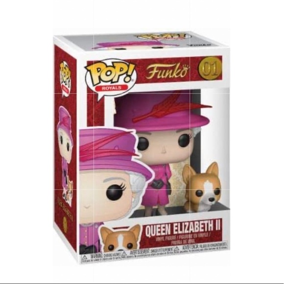 HRH Queen Elizabeth II Funko POP! Royal Family Collectible Figure, Pink w/ Corgi - Picture 3 of 3